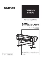 Предварительный просмотр 1 страницы MUTOH ValueJet VJ-1624WX Operation Manual