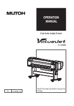 MUTOH ValueJet VJ-1628X Operation Manual предпросмотр