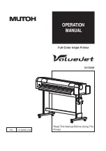 MUTOH ValueJet VJ1324X Operation Manual preview