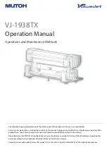 MUTOH VJ-1938TX Operation Manual preview