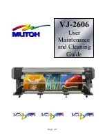 MUTOH VJ-2606 User Maintenance And Cleaning Manual preview