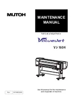 Предварительный просмотр 1 страницы Muton ValuejetVJ-1604 Maintenance Manual