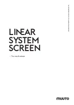 muuto LINEAR SYSTEM SCREEN Quick Start Manual preview