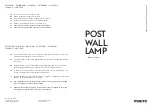 muuto POST WALL LAMP Quick Start Manual предпросмотр