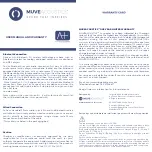 MUVEACOUSTICS A+ User Manual And Warranty предпросмотр