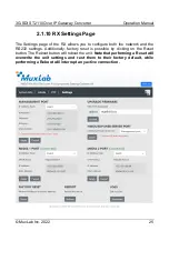 Предварительный просмотр 25 страницы MuxLab 3G-SDI ST2110 Operation Manual