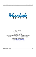 Предварительный просмотр 44 страницы MuxLab 3G-SDI ST2110 Operation Manual