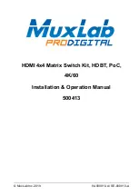 Preview for 1 page of MuxLab 500413 Installation & Operation Manual