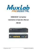 MuxLab 500424 Installation & Operation Manual preview