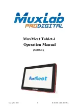 MuxLab 500821 Operation Manual предпросмотр