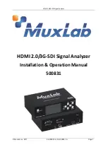 MuxLab 500831 Installation & Operation Manual preview