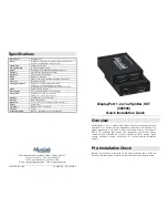 Preview for 1 page of MuxLab DisplayPort 1.2a 1x2 Splitter SST Installation Manual