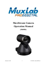 MuxLab MuxStream 500930 Operation Manual preview