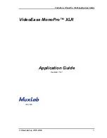 MuxLab VideoEase MonoPro XLR Application Manual preview