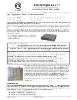 Preview for 3 page of Muzak ENCOMPASS LE2 Installation & Quick Start Manual