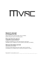 Предварительный просмотр 1 страницы Mvac M80G Owner'S Manual