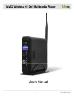 Предварительный просмотр 1 страницы Mvix Wireless Hi-Def Multimedia Player User Manual