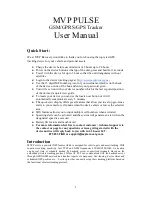 Preview for 1 page of MVP PULSE User Manual