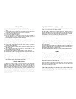 Preview for 2 page of MVVS MVVS 190CN4 Operating Instructions Manual