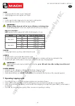 Preview for 18 page of MW MACH 790004461 Manual