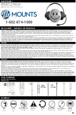 Preview for 2 page of MW MOUNTS Large Full Motion Instruction Manual