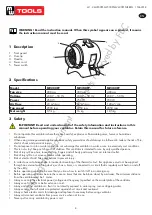 Preview for 8 page of MW TOOLS 722313504 Manual