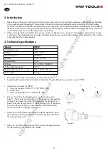 Предварительный просмотр 11 страницы MW TOOLS 722316578 Manual