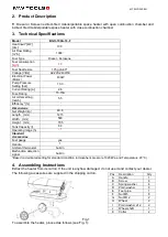 Preview for 4 page of MW TOOLS BGO-100A-16-F Instruction Manual