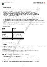 Preview for 3 page of MW TOOLS MV500LV Manual