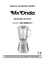 Предварительный просмотр 1 страницы Mx Onda MX-BBM2151 Instruction Manual