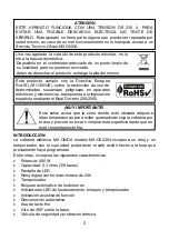 Preview for 2 page of Mx Onda MX-CE2254 Instruction Manual