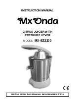 Preview for 9 page of Mx Onda MX-EZ2230 Instruction Manual