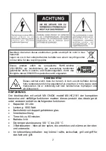 Preview for 42 page of Mx Onda MX-HC2181 Instruction Manual