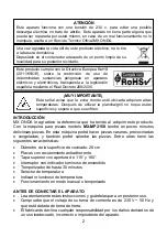 Preview for 2 page of Mx Onda MX-MP2158 Instruction Manual