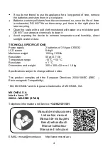 Предварительный просмотр 24 страницы Mx Onda MX-PB2440 Instruction Manual