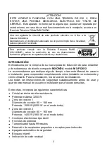 Preview for 2 page of Mx Onda MX-PI2612 User And Installation Manual