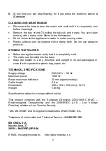 Preview for 23 page of Mx Onda MX-TC2215 Instruction Manual