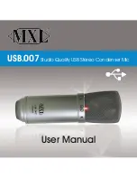 Предварительный просмотр 1 страницы MXL Marshall MXL MXL USB.007 User Manual