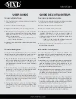 Preview for 1 page of MXL MM-VE001 User Manual