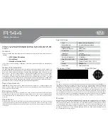 Предварительный просмотр 2 страницы MXL R144 User Manual