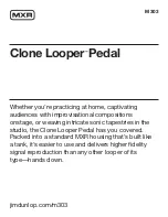 mxr Clone Looper M303 Manual preview