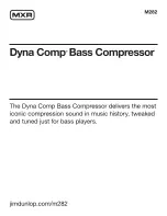 mxr Dyna Comp Bass Compressor Quick Start Manual preview