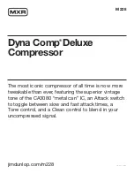 mxr Dyna Comp Deluxe User Manual/Operation Instructions preview