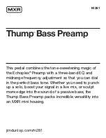 Preview for 1 page of mxr Thump Manual