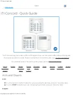 My ADT ITI Concord Quick Manual preview