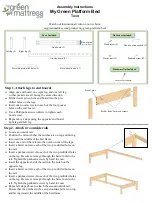 Preview for 1 page of My Green Mattress My Green Platform Bed Twin Assembly Instructions