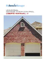 My Remote Manager UNIVERSAL GARAGE DOOR CONTROL User Manual preview