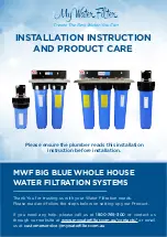 My Water Filter MWF BIG BLUE WHOLE HOUSE WATER FILTRATION SYSTEMS Installation Instructions And Product Care preview