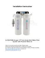 My Water Filter ULTRAPURE Aragon Installation Instruction preview