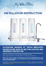 My Water Filter ULTRAPURE Installation Instruction preview